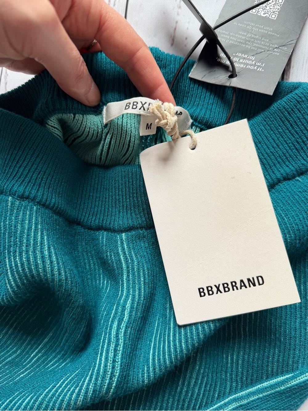 BBXBrand Women's Teal Ribbed Turtleneck Sweater - M